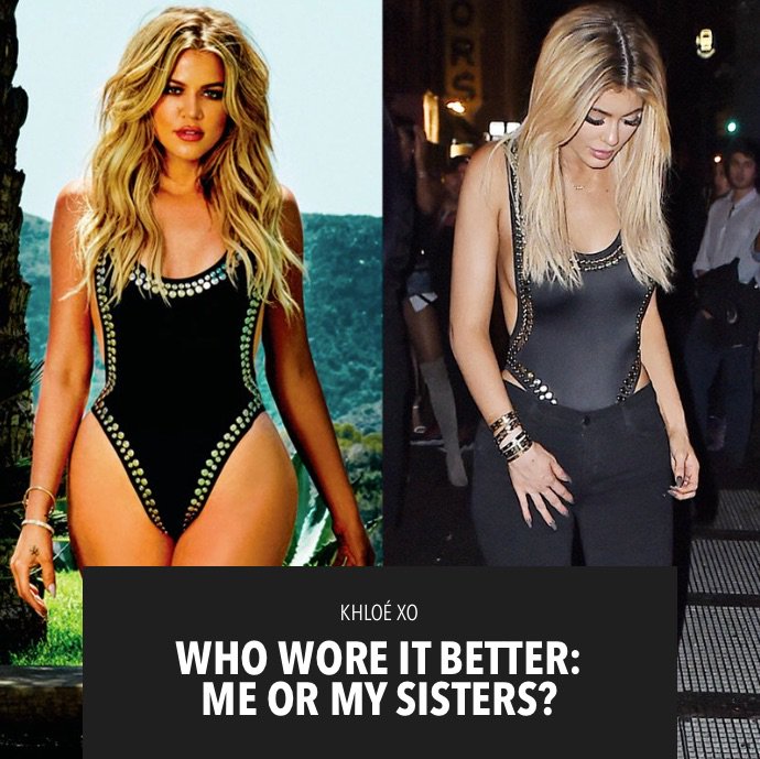 Who wore it better? Me versus my sisters on khloewithak! https://t.co/qSt1iv3GBu https://t.co/WOlr0fwQVo