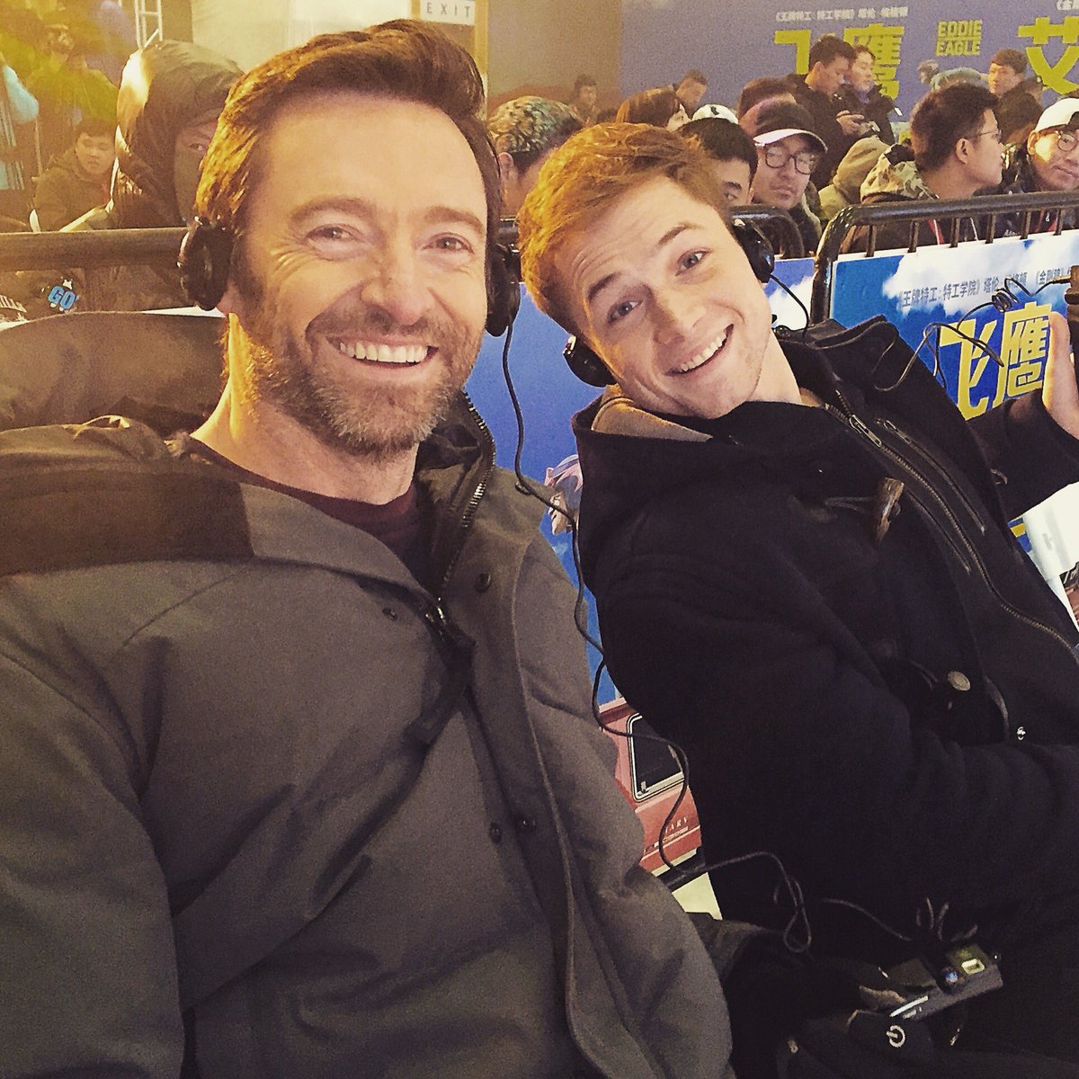 Awesome and freezing  @EddieEagleMovie ski event at Qiao Bo Ice & Snow World with @TaronEgerton https://t.co/VOyKCYVrZ5
