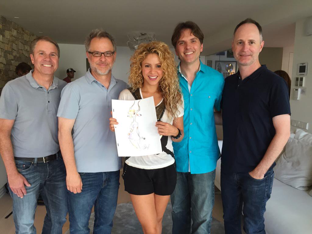 #TBT to when Gazelle was just a drawing on a page! Here's Shak with the directors and producers of #Zootopia… ShakHQ https://t.co/7wxYT4I6Nk