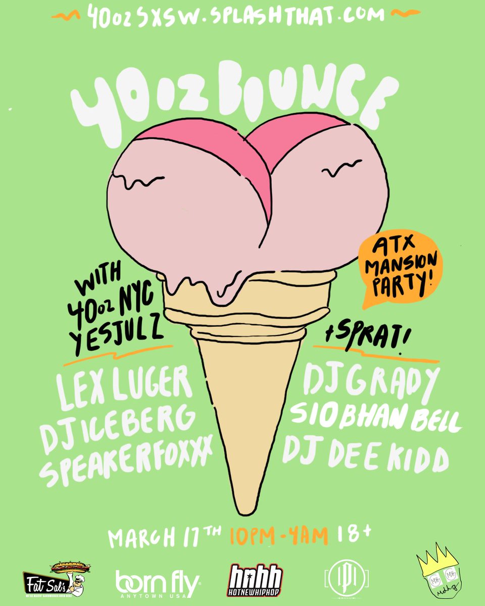 RT @HotNewHipHop: ????????????March 17th????????????

With @40oz_VAN @YesJulz @LoudPackLegion @SpratFool  @HotNewHipHop 

#SXSW https://t.co/gDY3PSDM4r