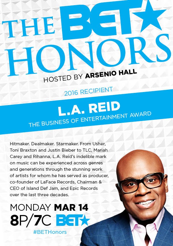 RT @LA_Reid: Give the drummer some #BETHonors! Don't miss @ToniBraxton & @Usher’s tribute performance. Tune-in on 3/14 on @BET. https://t.c…