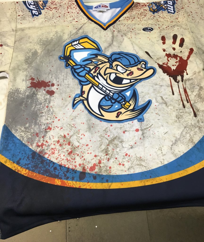 Toledo Walleye Zombie Night Jerseys. Thoughts? : r/hockey