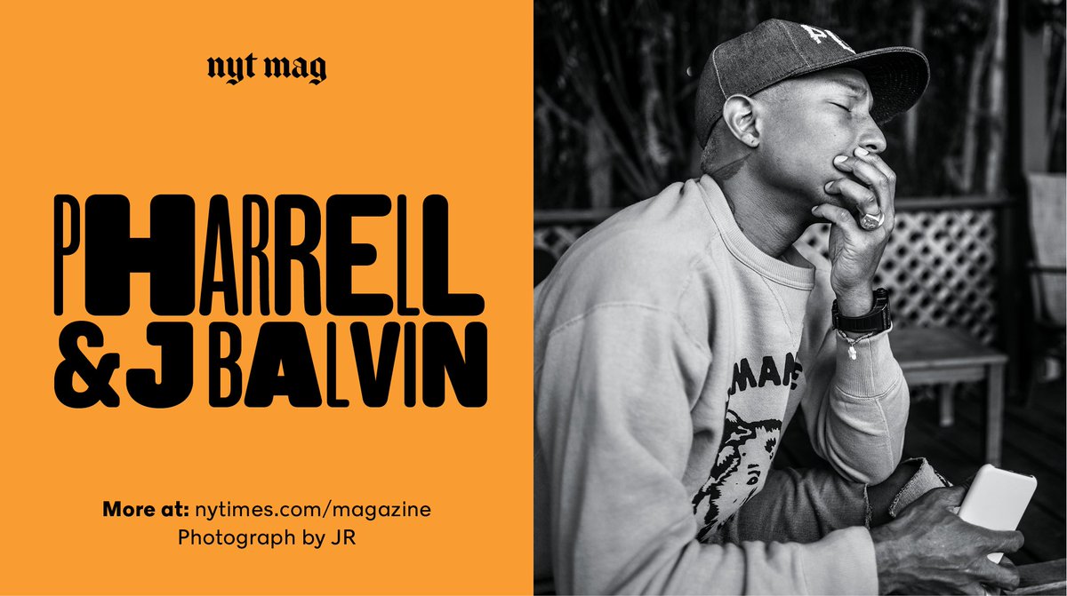 RT @NYTmag: Inside the recording studio with @Pharrell and @JBALVIN https://t.co/XssWyd7YFy https://t.co/tajVaGoUWy