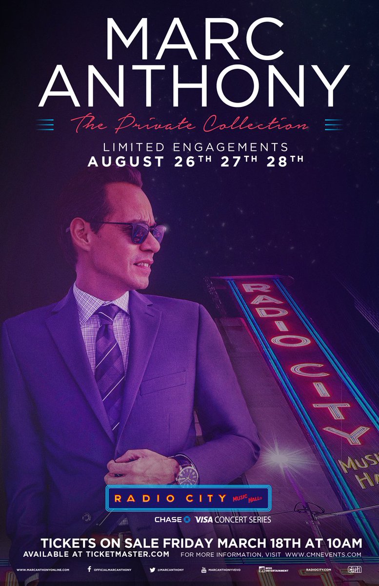 MARC ANTHONY FAN COMMUNITY! The only place for VIP Package tix to @RadioCity concert series: https://t.co/UFFE4DZ6Ky https://t.co/vQrsIn6RH4