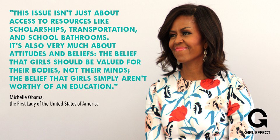 RT @girleffect: Yes, yes, yes @Flotus. #LetGirlsLearn
https://t.co/W6PapEfqem https://t.co/RgsUfH1P58