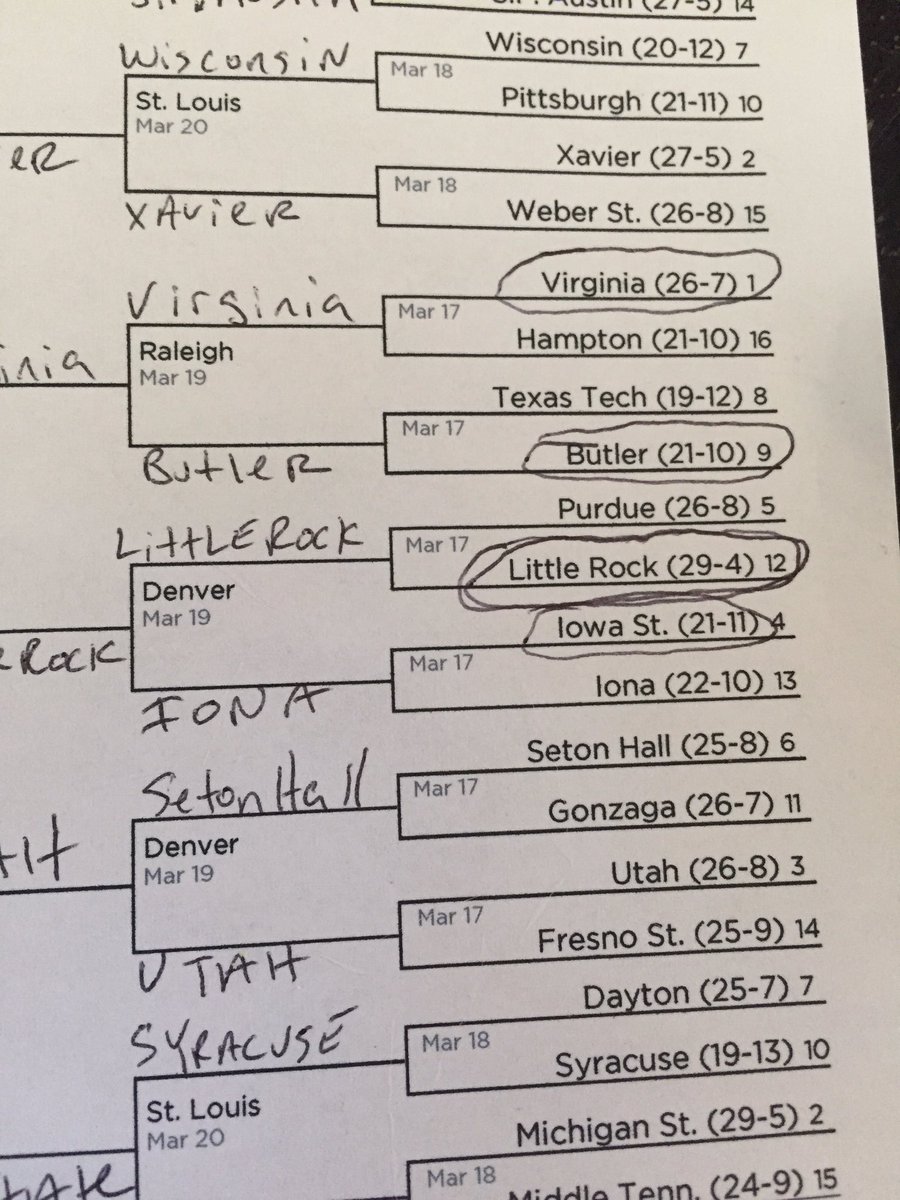 I believed more in Iona. But little rock comes through to keep me going. Can they beat Iowa state. #Onemoreround https://t.co/GimDYW6gtz