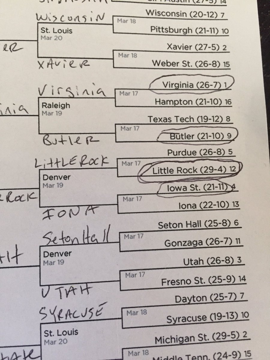 I believed more in Iona. But little rock comes through to keep me going. Can they beat Iowa state. #Onemoreround https://t.co/GimDYW6gtz