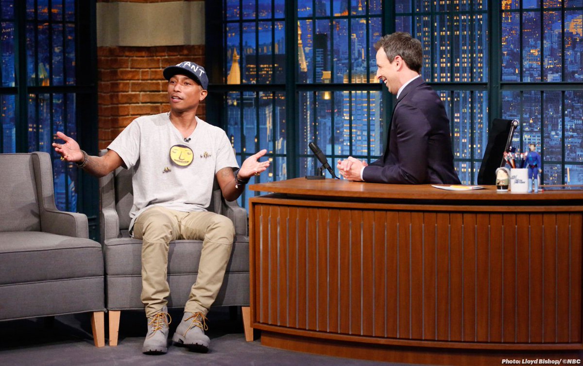 RT @LateNightSeth: .@Pharrell on the critical update made to the @NBCTheVoice chairs. https://t.co/f3Bi8I9U6V #LNSM https://t.co/gpdw1TI1gg