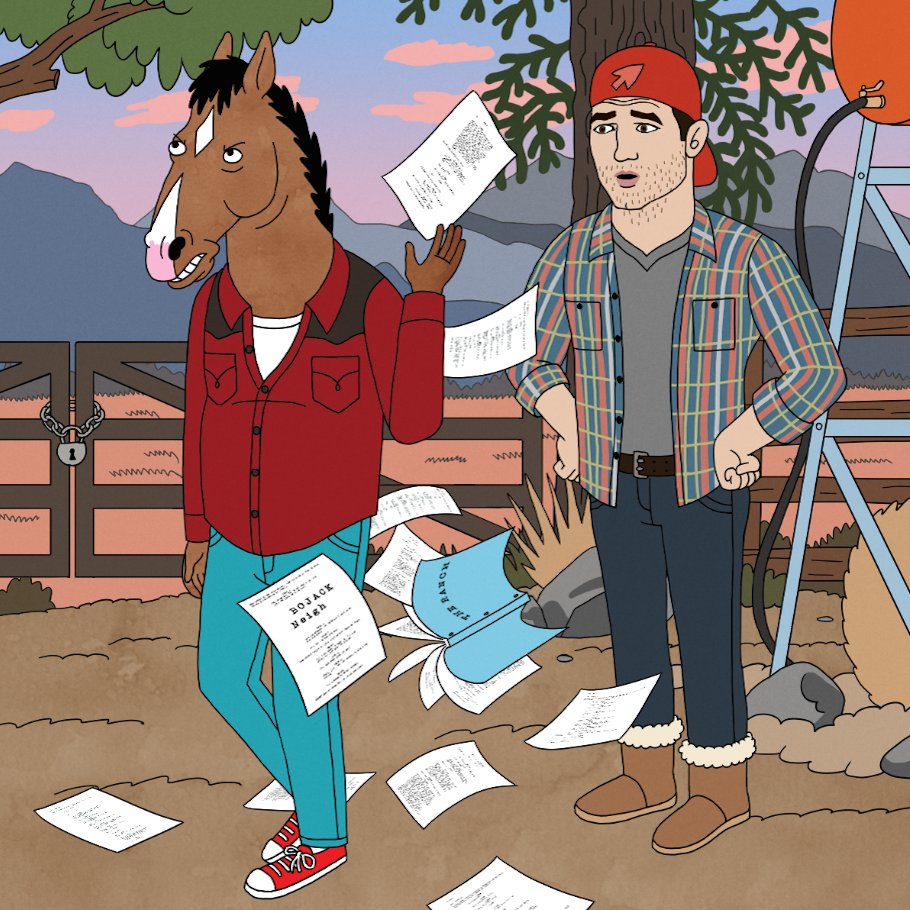 RT @BoJackHorseman: so @aplusk thought i'd be pumped about a walk-on role on his new show @theranchnetflix. neigh way jose. #leadingman htt…