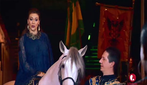 RT @amyvangar: So on Project Runway @Alyssa_Milano arrived by horse to announce the 'baroque' challenge. That's it, TV has peaked https://t…