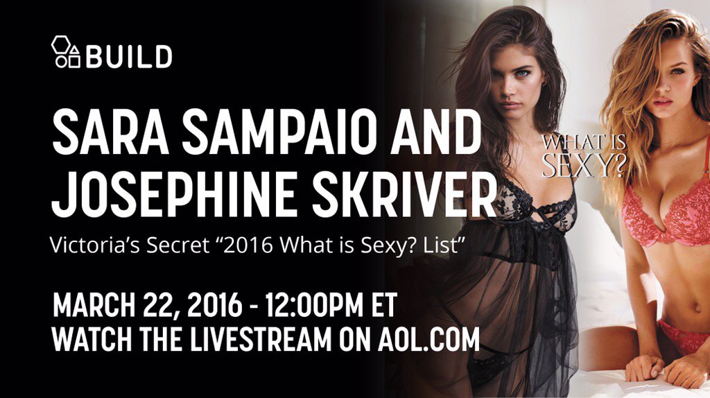 RT @JosephinSkriver: ???? don't forget @SaraSampaio and I will soon reveal the 2016 #WhatIsSexyList LIVE on https://t.co/CmLyPvfwZ9 at 12PM ht…