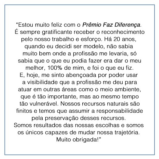 Muito obrigada @cadernoela @jornaloglobo pelo “Prêmio Faz Diferença”. https://t.co/HLXNONp7Uo