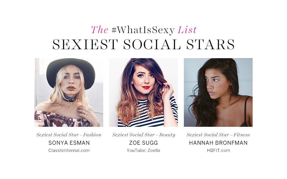 The results are in—here's the #SexiestSocialStars & the rest of the 2016 #WhatIsSexy List! https://t.co/ihXgXfgzsy https://t.co/cxokraLKWE
