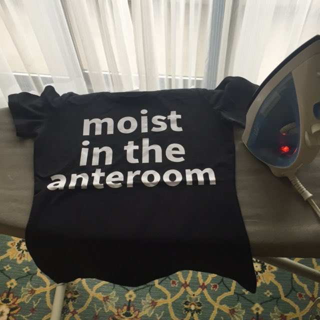 Yes, this is me ironing moist #2 to auction @slcomiccon panel today for #TaughtnotTrafficked. #FANX16 https://t.co/EReEBAqTs3