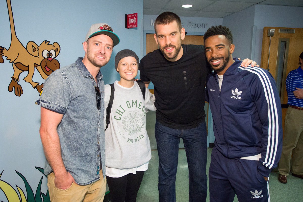 RT @nbacares: .@jtimberlake @MarcGasol & @mconley11 brought lots of smiles and support to @StJude this season! #Hoops4StJude https://t.co/U…