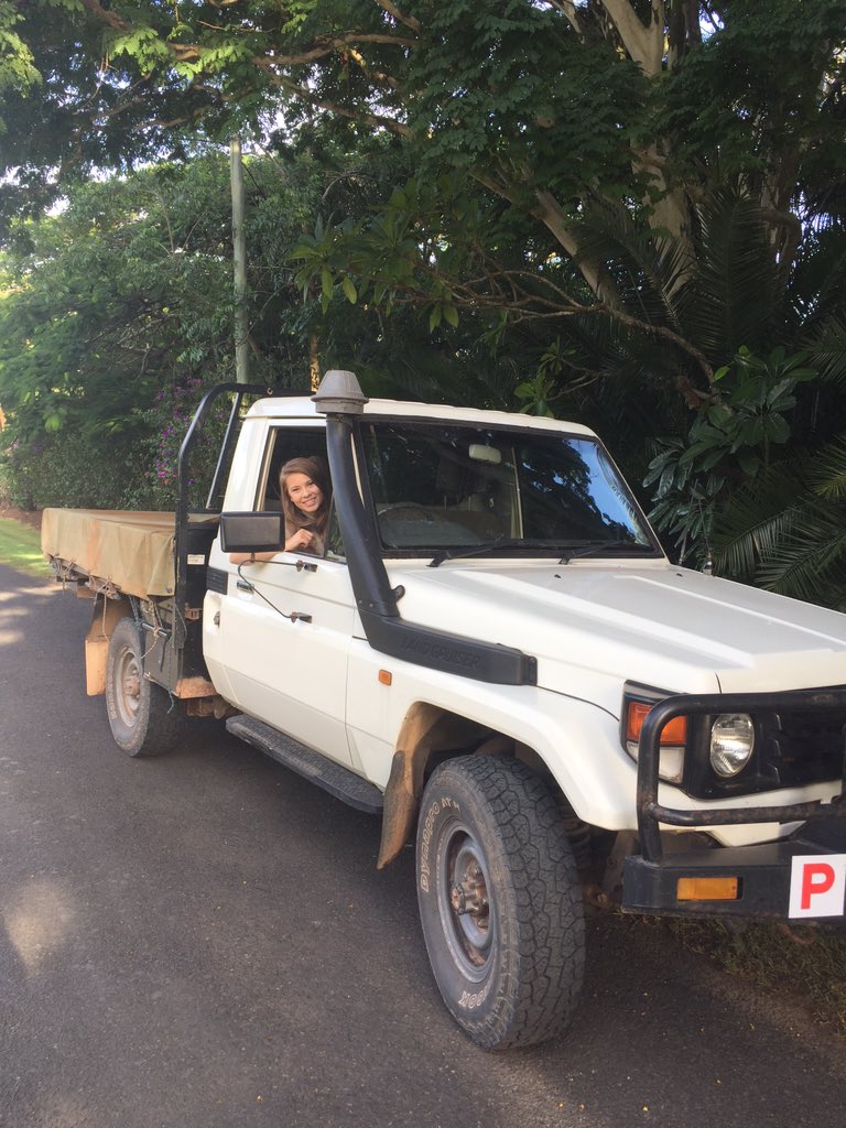 RT @TerriIrwin: .@BindiIrwin successfully passed her driving test in her dad's old ute. I know Steve would be so proud. https://t.co/xgBnVJ…
