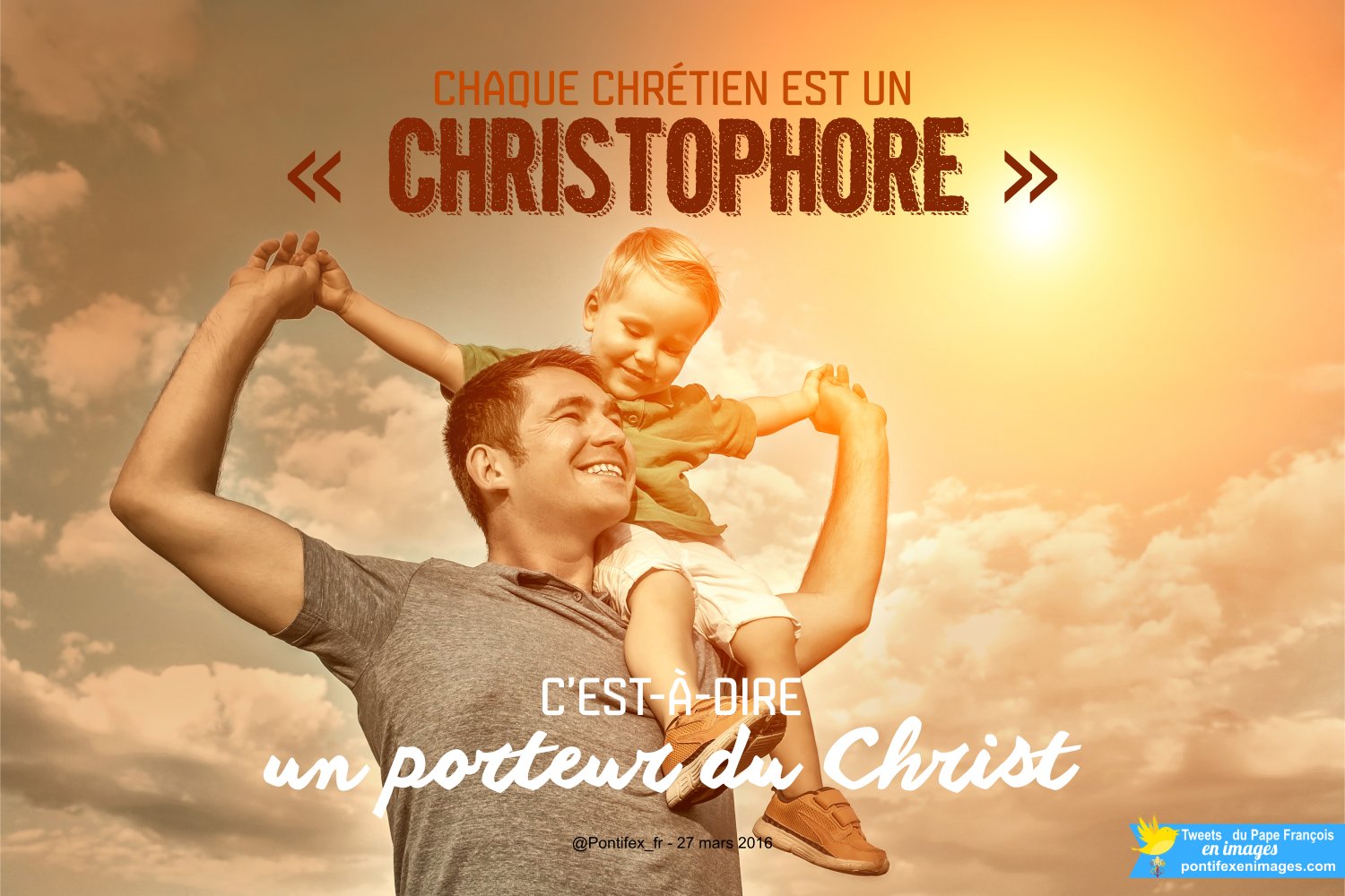 Le chrétien est un « Christophore », c’est-à-dire un porteur du Christ  CeqqfzQWQAAFA6O