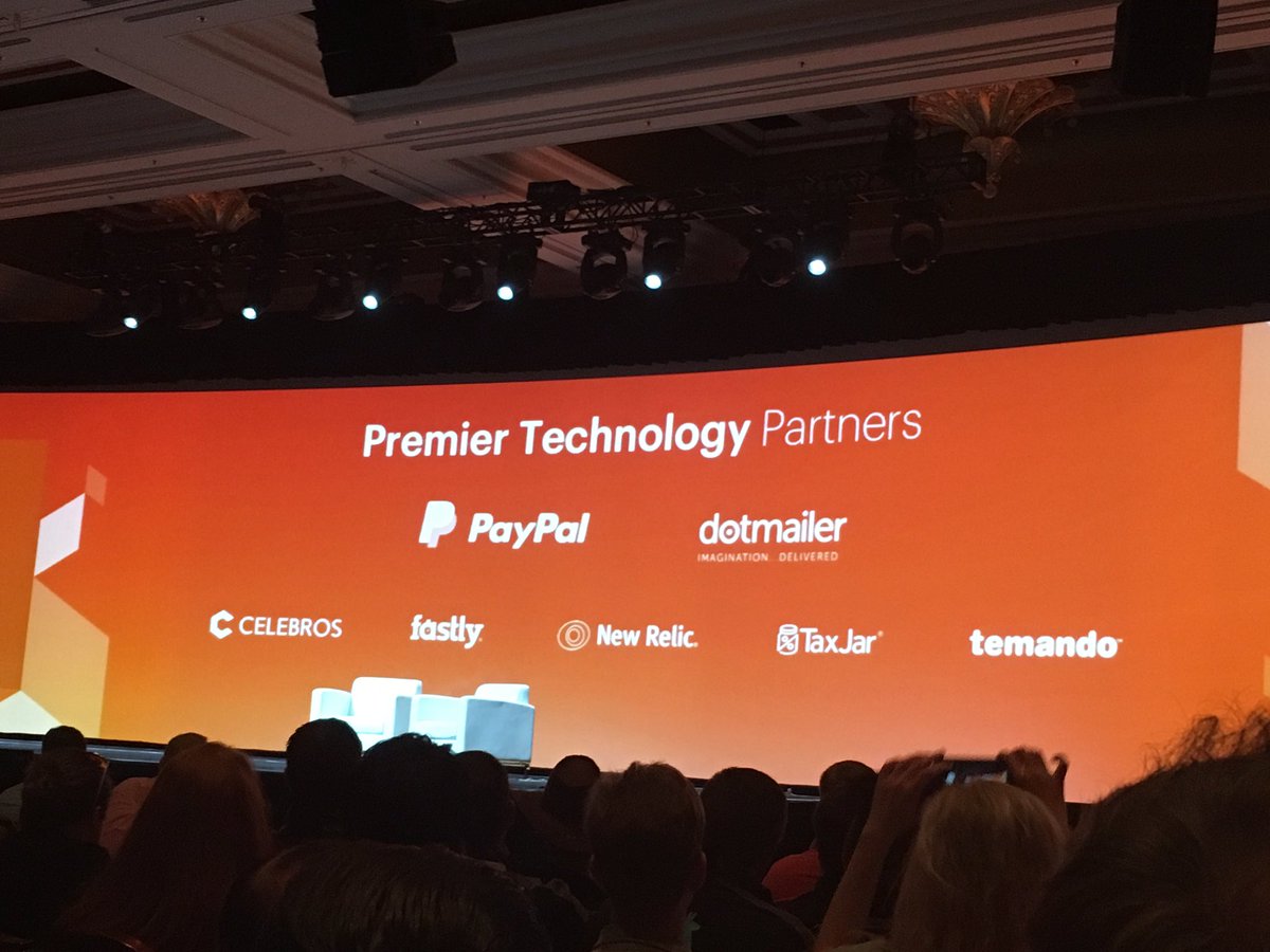 phoenix_medien: @mklave1 welcomes @fastly & @newrelic as Premier Technology Partners. Magento2 modules built by us! #MagentoImagine https://t.co/EHbTicFEte