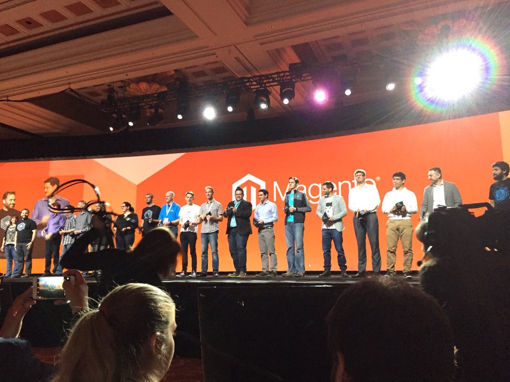 bennolippert: @magento values the contribution of community #magentomasters sad @sandermangel can't be here #MagentoImagine https://t.co/gcW3fBg9nZ