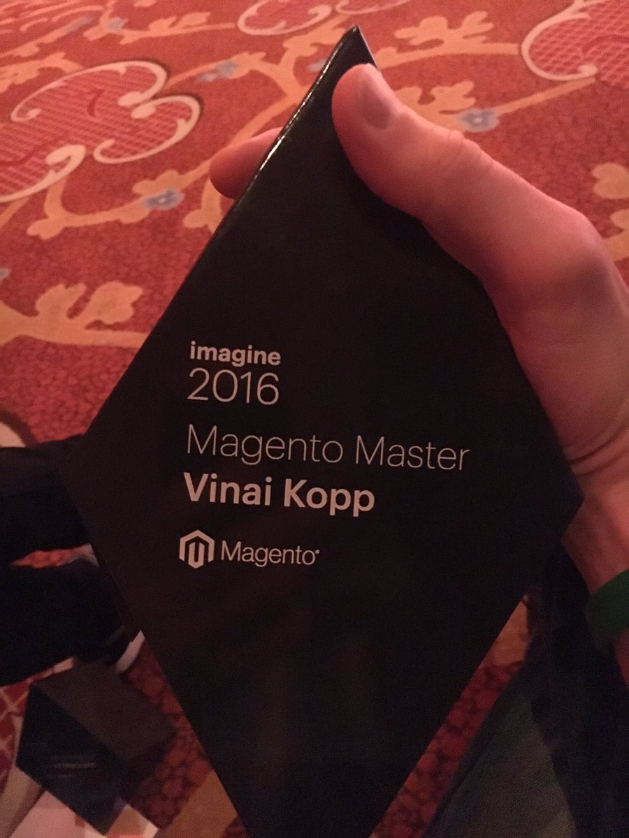 VinaiKopp: @tim_bezhashvyly It's a reward, don't know the proper name. Here is a different side of it. #MagentoImagine https://t.co/Nr5ykZzPev