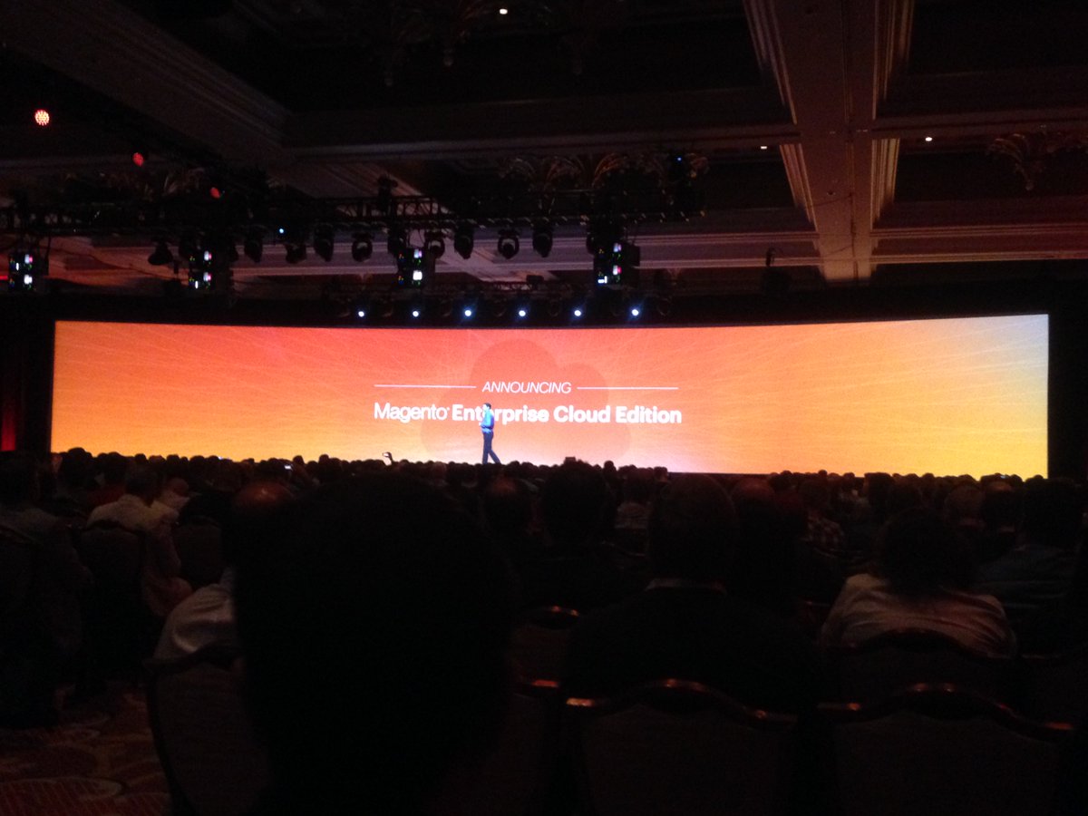 FeefoUsa: @magento announcements!! To the cloud at #MagentoImagine https://t.co/729qUpGw4v