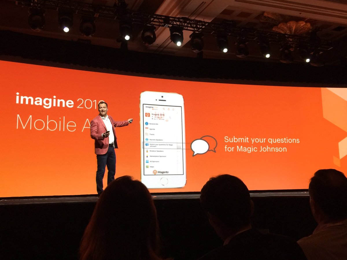 alexanderpeh: Want to ask @MagicJohnson a Q at #MagentoImagine?nSubmit Q's through the @magento #Mobile App ASAP! https://t.co/CWpn3hexeJ