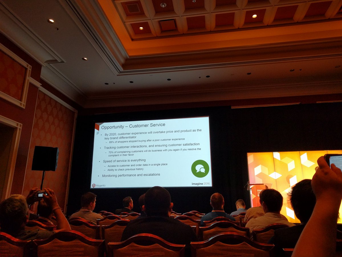 crduffy: The value of customer service #MagentoImagine https://t.co/s5wIs0TT2w