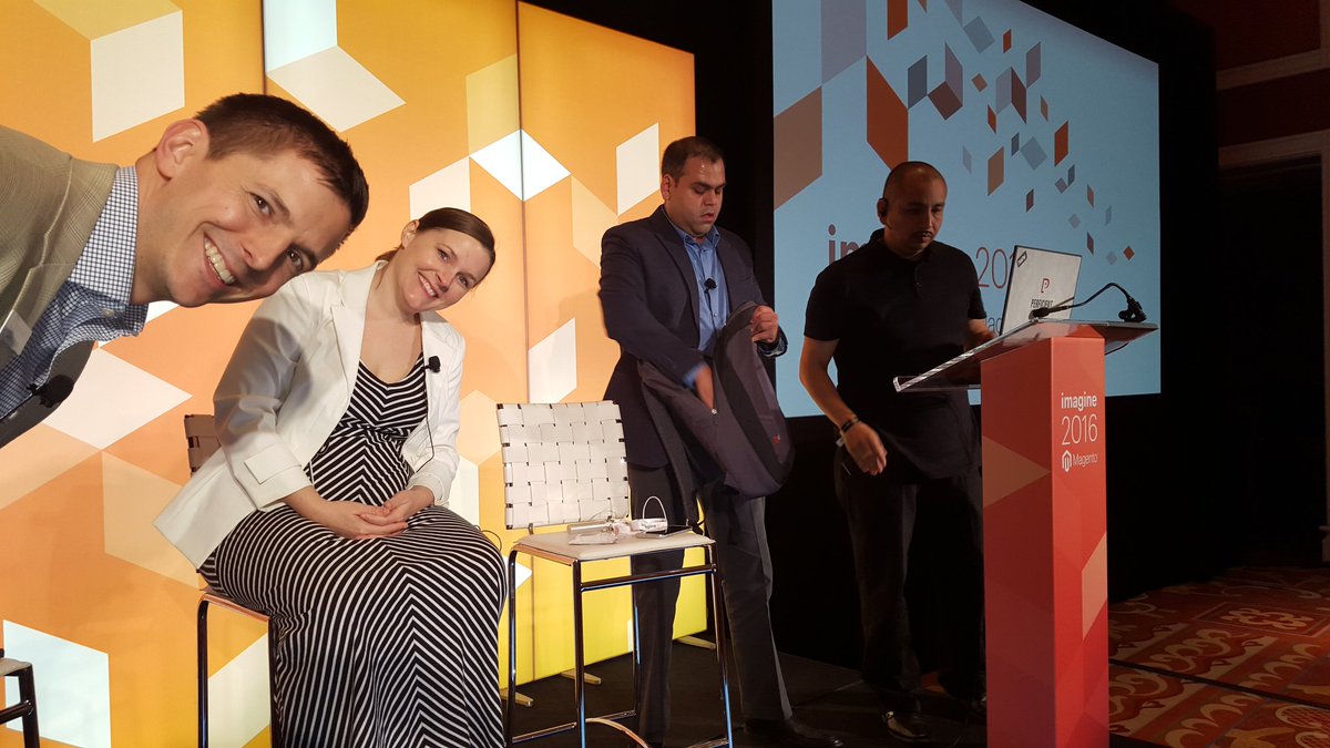 betz826: @_DavidHess, Ashley @LoomDecor and Kaushal Shah prep for the Perficient led session on Magento 2 #MagentoImagine https://t.co/q54KBt6ABN