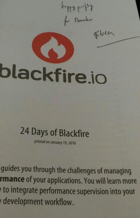 verite_office: At #MagentoImagine , I got a signed book of @blackfireio. Thanks @fabpot ! https://t.co/Gb1MKdUQ3J
