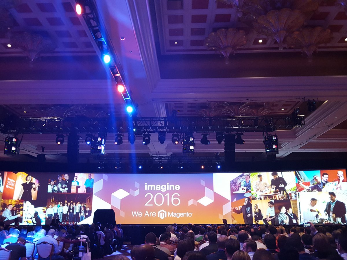 efimagento: #MagentoImagine General Keynote about to start #magicjohnson https://t.co/rGvz4OUyXX