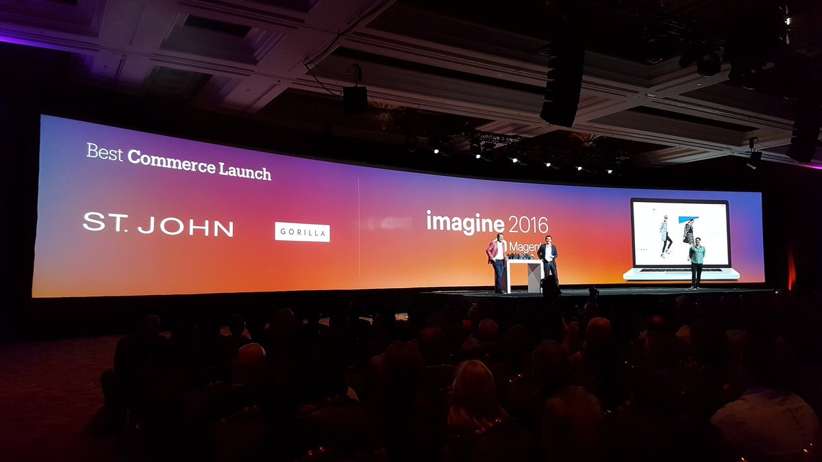 magento: Congrats to the winners of the Best #Commerce Launch Award! @StJohnKnits @GorillaCommerce #MagentoImagine https://t.co/gfZdMFdZAX