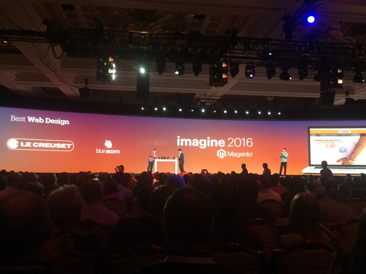 blueacorn: Proud to accept the #MagentoImagine Excellence Award for Best Web Design with our client @lecreuset! https://t.co/HmKV9rSCLz