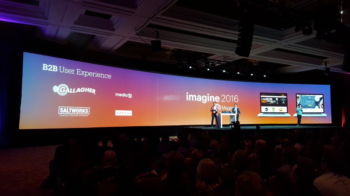 magento: Winners Best #B2B User Experience Award! @SaltWorksInc @GorillaCommerce & @GallagherEurope @mediact #MagentoImagine https://t.co/M4QRIqHYfW