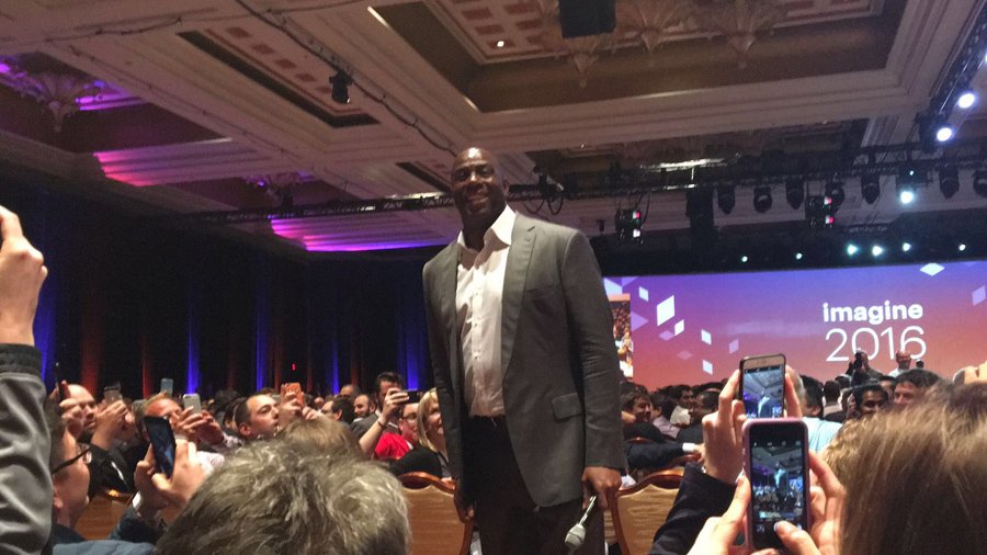 ThePixelUK: Live from #MagentoImagine:  Earvin @MagicJohnson sharing his business thoughts... https://t.co/DifZSZSBc8