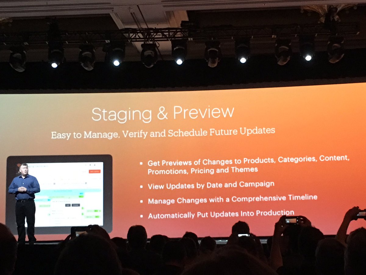 alexanderdamm: Magento 2.1 Staging & Preview functionality #MagentoImagine #magento21 https://t.co/m3FyXClco1