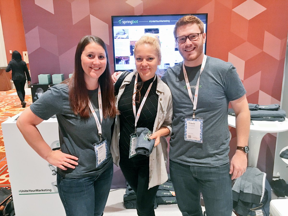 springbot: Thanks @bedstu for stopping by our booth at #MagentoImagine!#customerlove https://t.co/8yYkQiuBXK