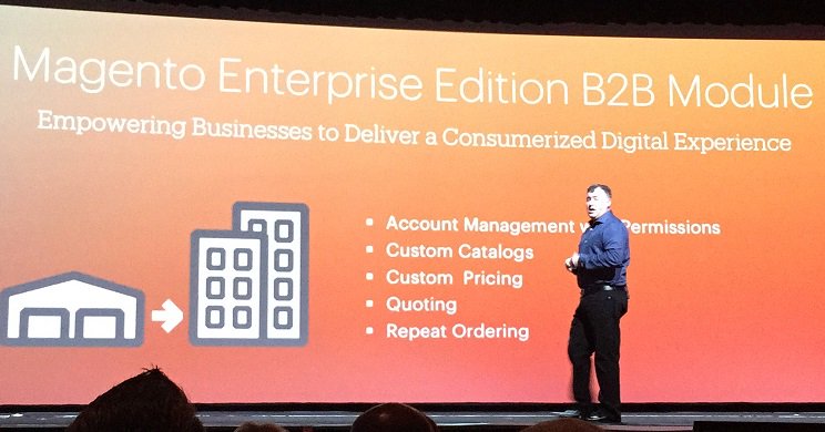 AugustAsh: Exciting new #Magento Enterprise Edition modules announced for B2B at @MagentoImagine today. #MagentoImagine https://t.co/B12AlN8Hyq