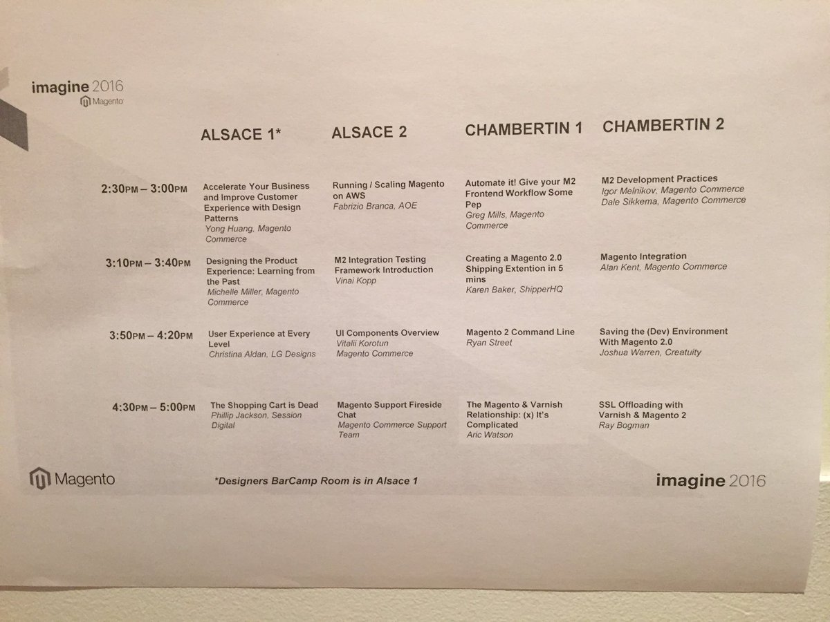 bennolippert: Interested what the #MagentoImagine barcamp is all about? Here is the schedule #servicetweet https://t.co/6yIWCuvm1x