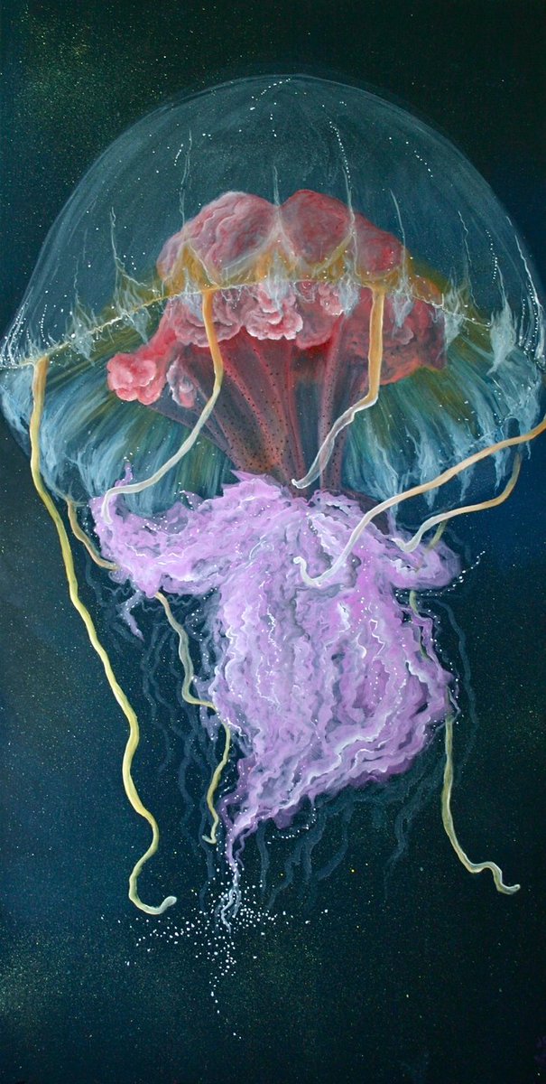 RT @hitRECord: 'alexandrelemay' created this acrylic jellyfish painting - https://t.co/kCAROEU0AJ. So well done, don'tcha think?! https://t…