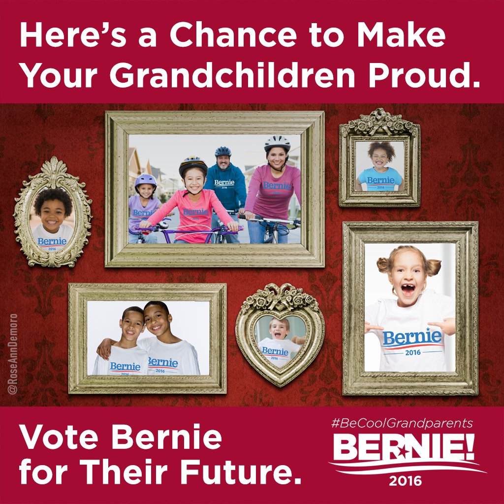 RT @RoseAnnDeMoro: They’re your pride and joy. Do right by your millennials and vote for @BernieSanders! #WIPrimary #WYcaucus #1u https://t…