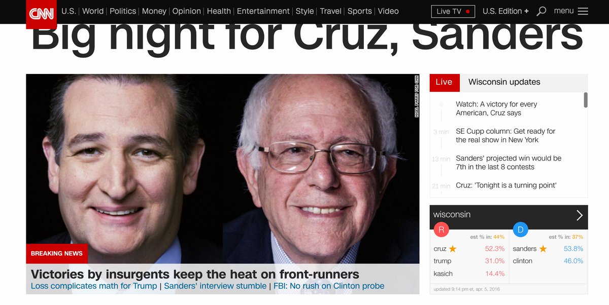 RT @WeAreNashville_: As a combat vet I am perplexed by this @CNN article title.  Since when did #Cruz and #Sanders become terrorists? https…
