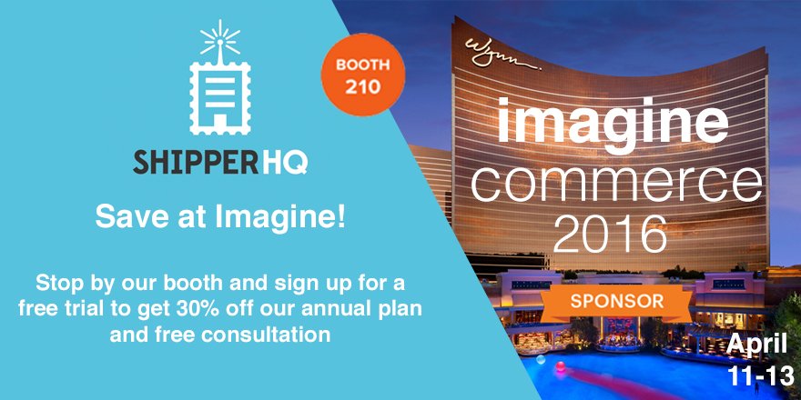 ShipperHQ: Save on ShipperHQ by signing up for a free trial at #MagentoImagine. Find us at booth 210 for details https://t.co/soO27ZIWYW