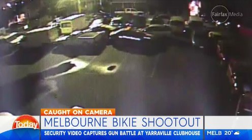 Video emerges of shootout at Melbourne bikie clubhouse