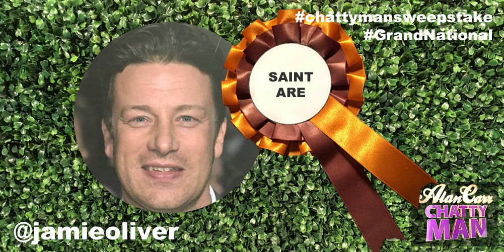 RT @chattyman: .@jamieoliver has picked a good'un in Saint Are! 2nd last yr. First this year? #GrandNational #chattymanSweepstake???? https://…