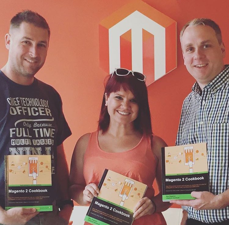 interactiv4: 3d to go! Don't miss the chance 2 get your Magento 2 Cookbook copy signed by @vkerkhoff & @raybogman at #preimagine https://t.co/lYp64RlfOB