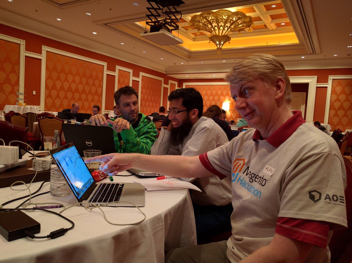 beejhuff: Did Alan find someone editing the CORE?!?!? #MagentoImagine #MagentoHackathon @magento @benmarks #RealMagento https://t.co/FQ61NhGNjD