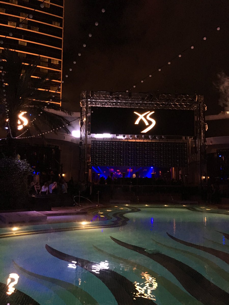 brindhasitham: Getting a preview for Monday night. Can't wait to host our party.#DavidGuetta playing tonight at XS #MagentoImagine https://t.co/8VVkvMMUkR