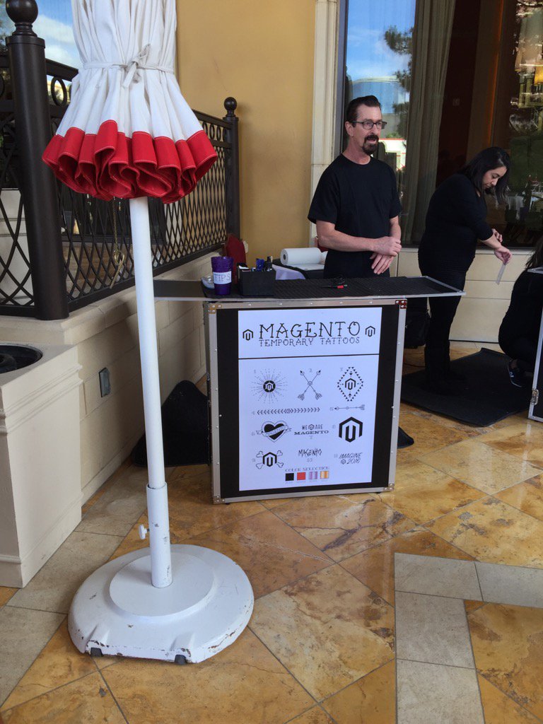 JoshuaSWarren: The Magento tattoo booth is up and running at #PreImagine. Come show your #realmagento pride! https://t.co/SAt0Pqarnv