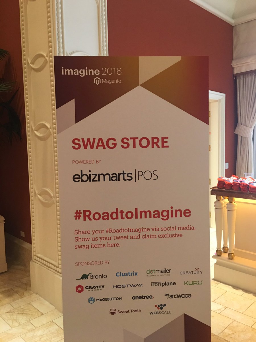 ebizmarts: Don't forget to step by the Swag Store, powered by @ebizmarts POS #MagentoImagine https://t.co/QrPSWAwIlz