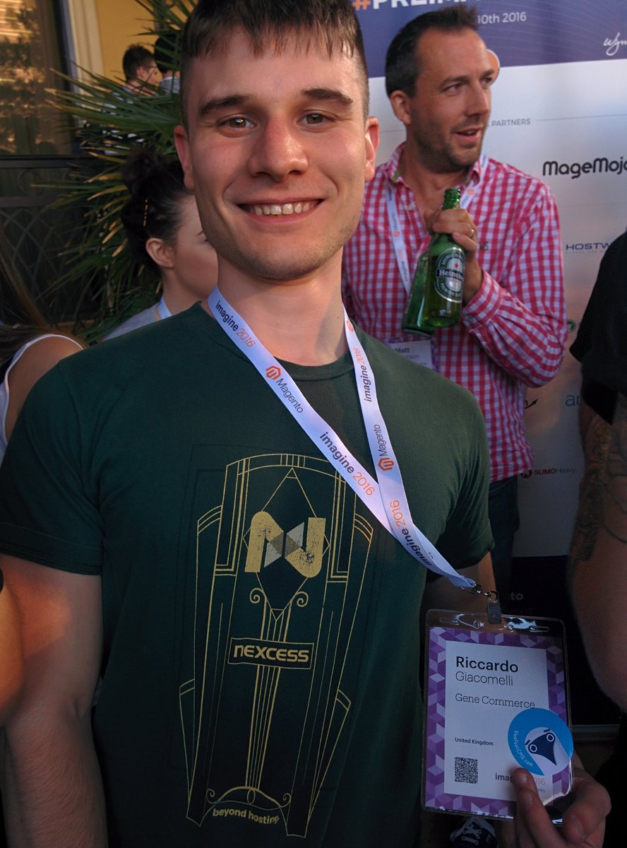 adwatson: Now that's a good looking @nexcess shirt Riccardo! #MagentoImagine https://t.co/fPAhL5ug8W